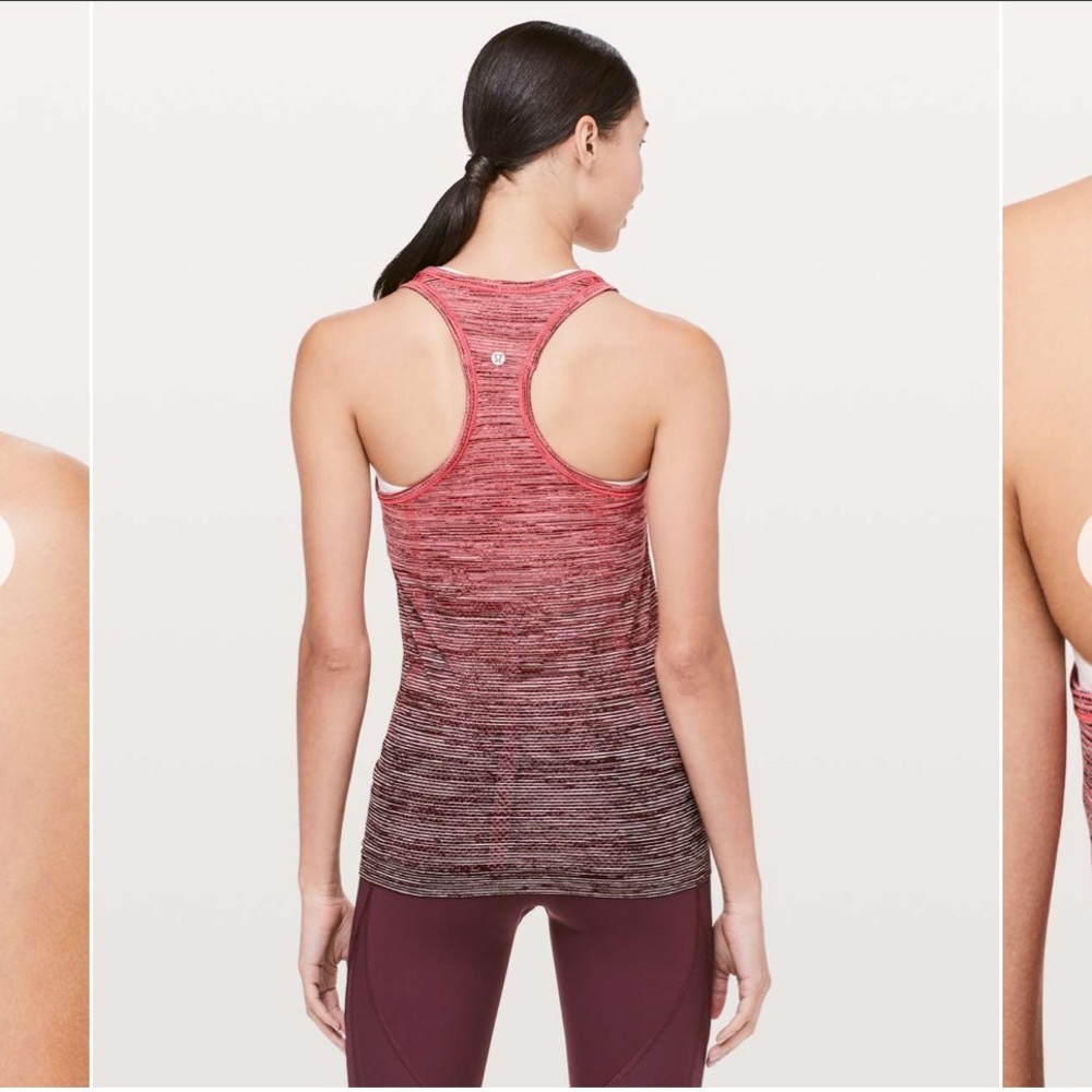 Lululemon Red And Black Swiftly Tech Racerback Ta… - image 2